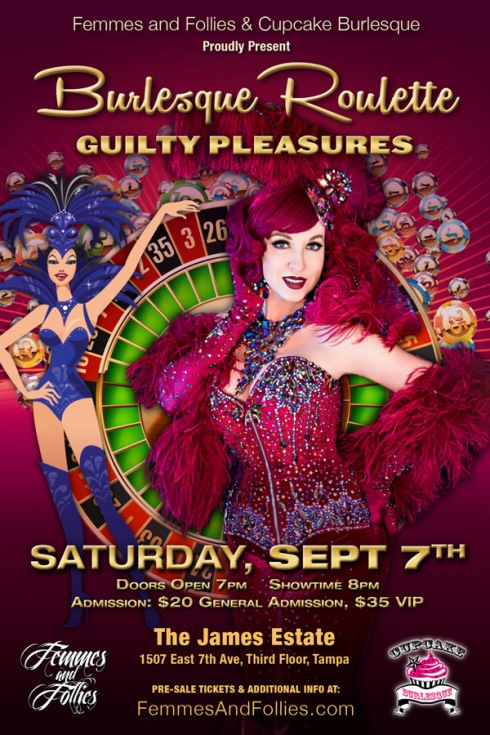 Cupcake Burlesque & Femmes and Folles present Burlesque Roulette in Tampa Florida